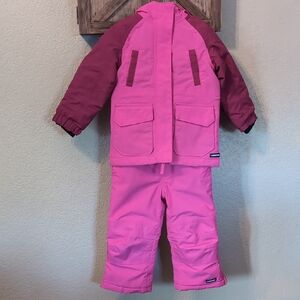 Lands' End Pink Kids Snowsuit - Separate Jacket & Pants